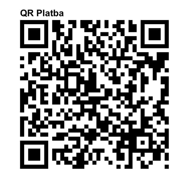 QR kód pro platbu zálohy